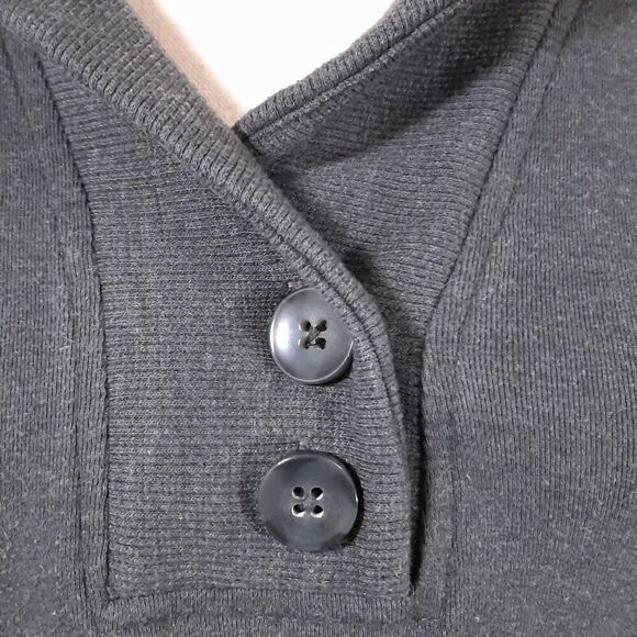 Banana Republic Women's Sweatshirt Size Small Jersey Buttoned Ribbed Shawl Neck - Picture 5 of 14